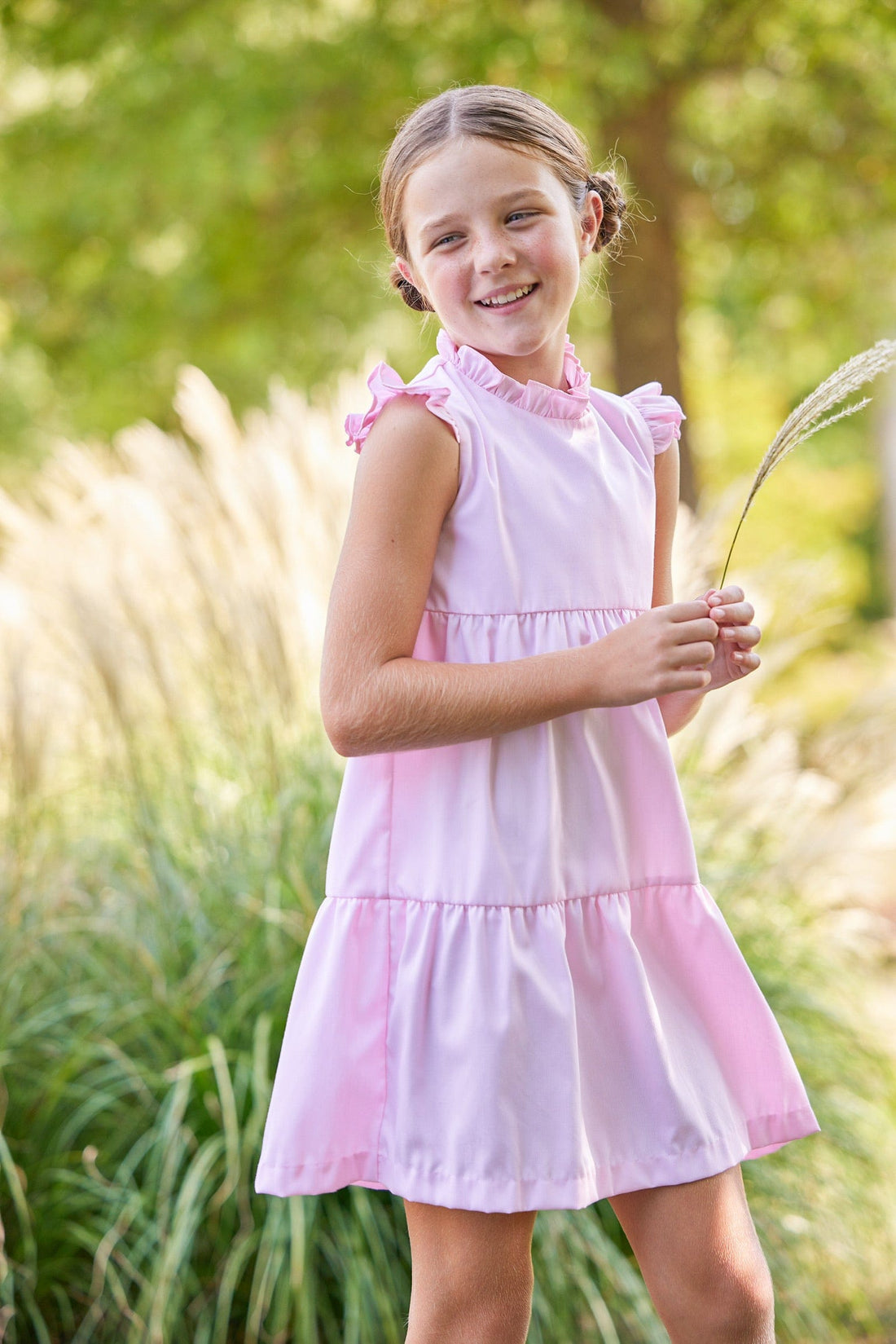 Girls Tiered Charleston Dress in Light Pink Little English Girls Tiered Charleston Dress in Light Pink Little English