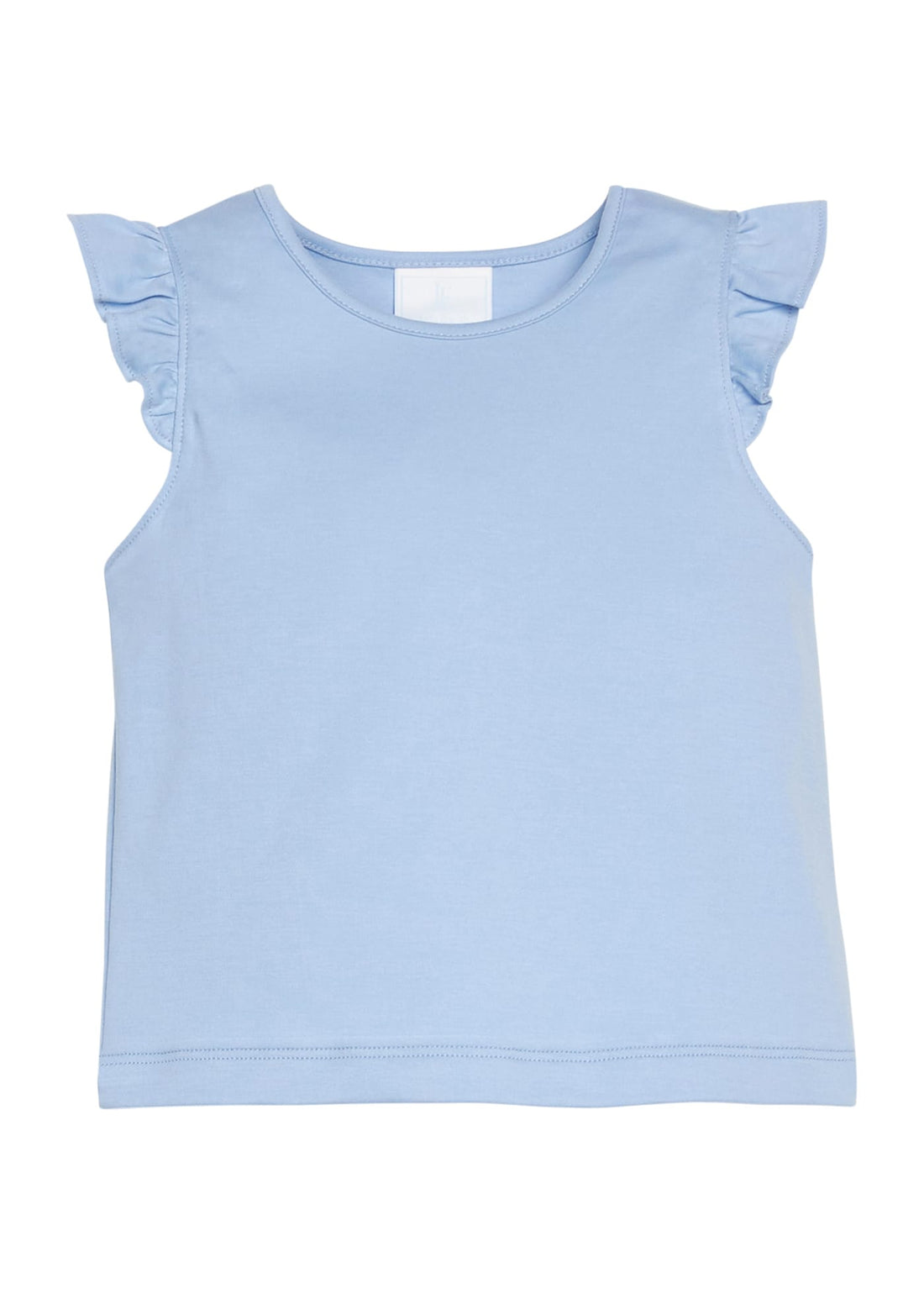 Little English classic tilly tank in light blue with flutter sleeves, for little girl 