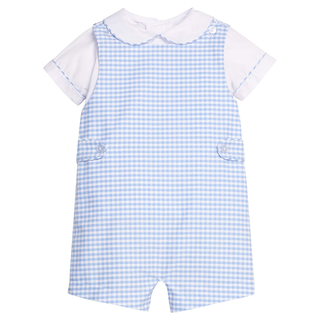 Mayfair Gingham Vintage Button Tab John John Set - Boy Easter – Little ...