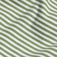 Little English traditional children's clothing. Green and white Watercress Stripe knit fabric swatch
