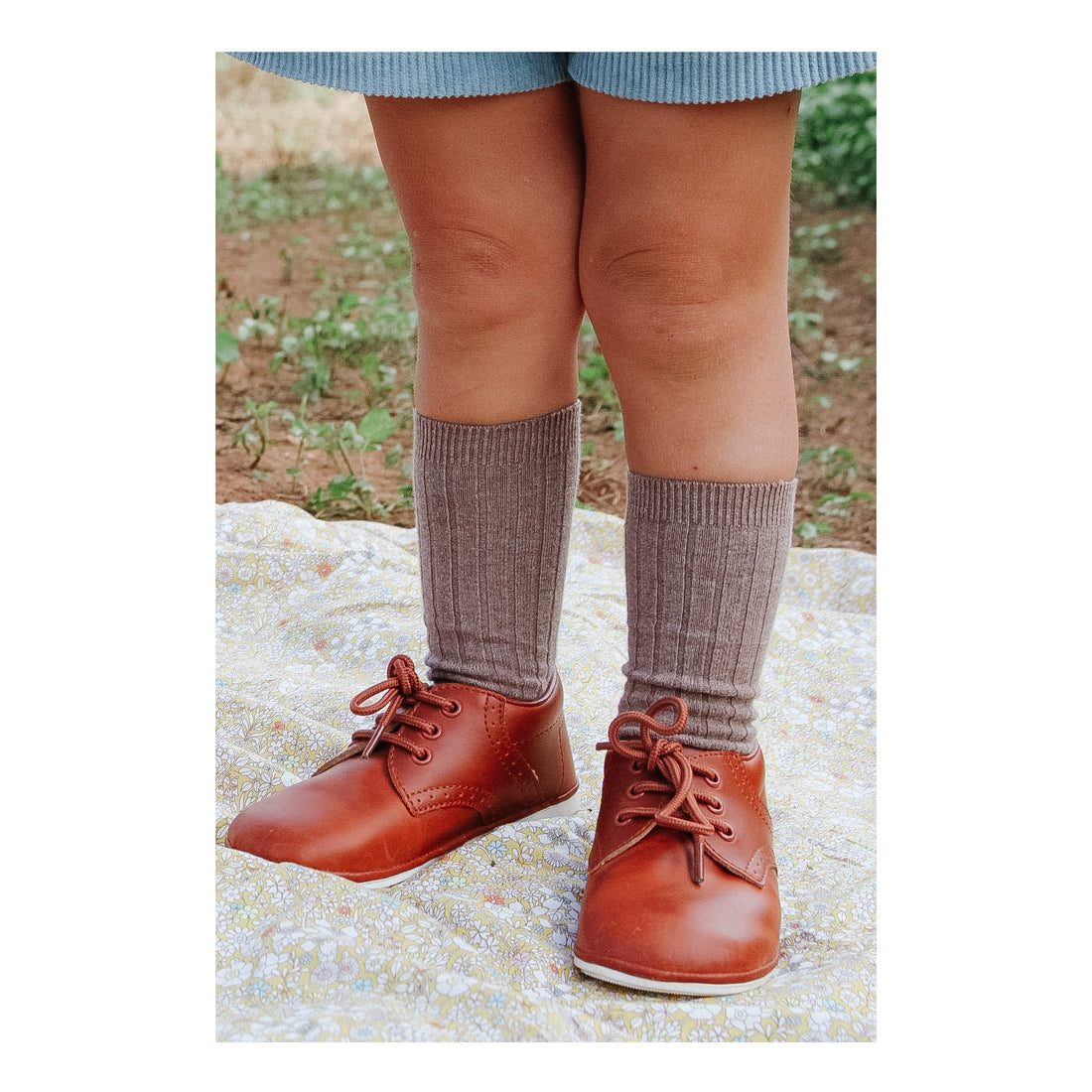 James Baby Waxed Leather Lace Up Shoe