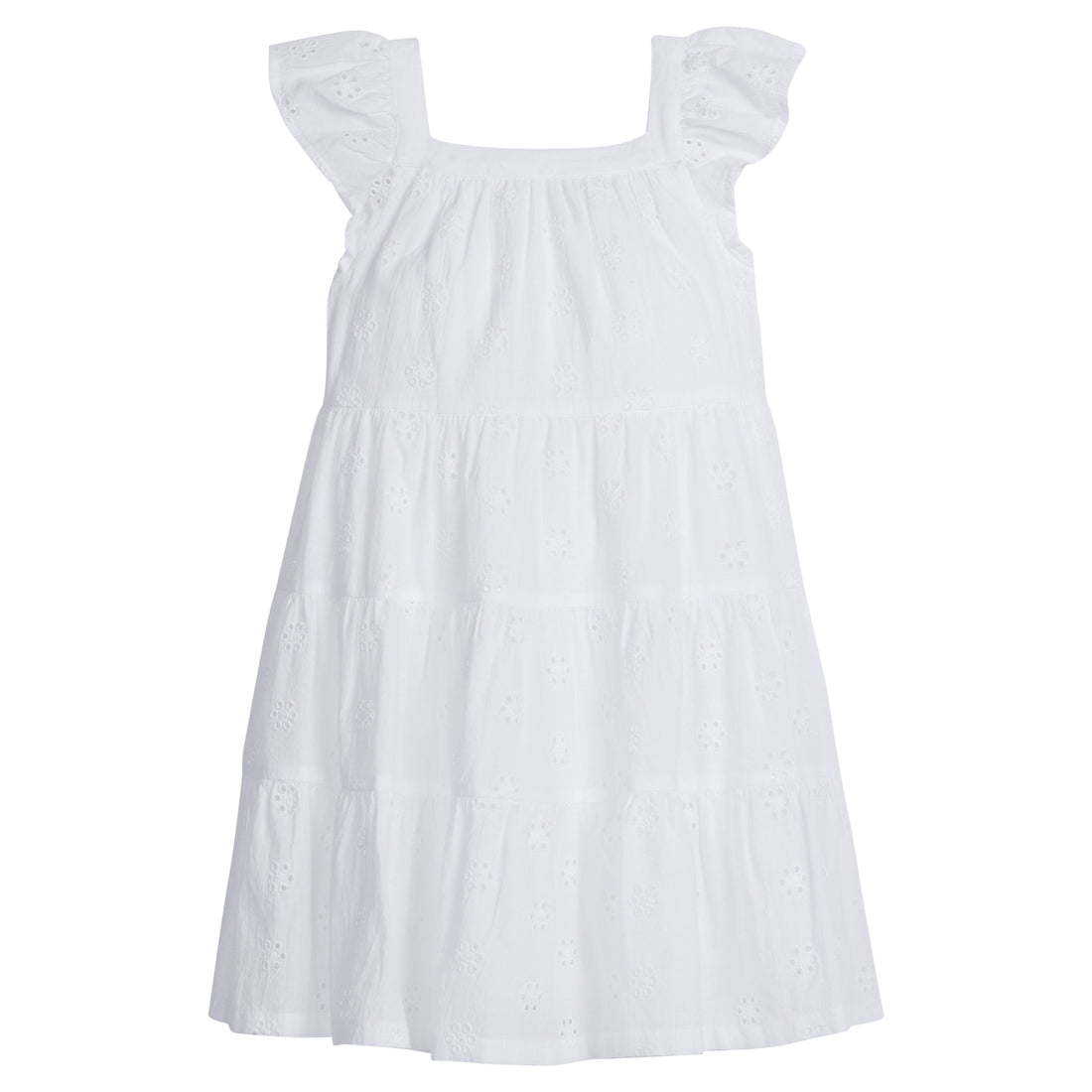 Little English | Girls Wilder Dress in White Eyelet Little English | Girls Wilder Dress in White Eyelet