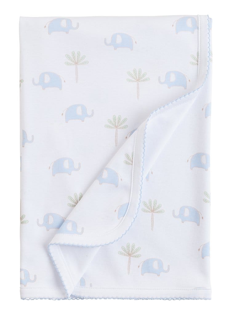 Printed Blanket - Blue Elephant, Little English, classic children's clothing, preppy children's clothing, traditional children's clothing, classic baby clothing, traditional baby clothing