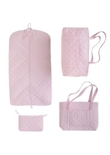 Quilted Luggage - Light Pink