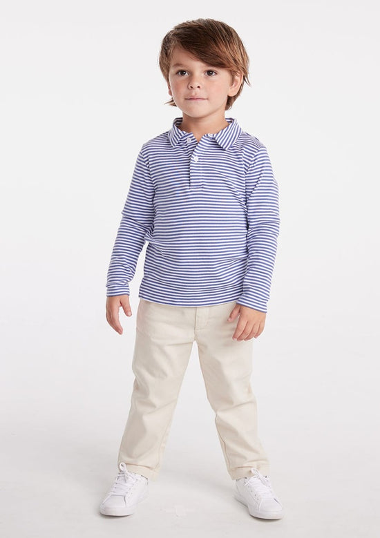 Long Sleeve Striped Polo - Boy's Preppy Clothes – Little English