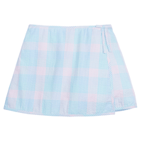 classic childrens clothing girls blue and pink plaid skort