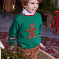 classic childrens clothing turtleneck with gingerbread man print