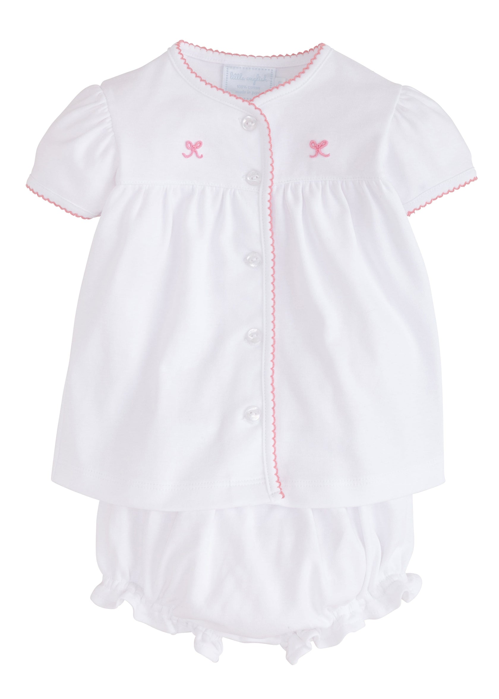 PINPOINT WRAPOVER LAYETTE SET-Peach main image 0