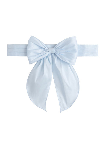 Classic Little English Girl's Bow Sash in Light Blue