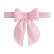 Classic Little English Girl's Bow Sash in Light Pink