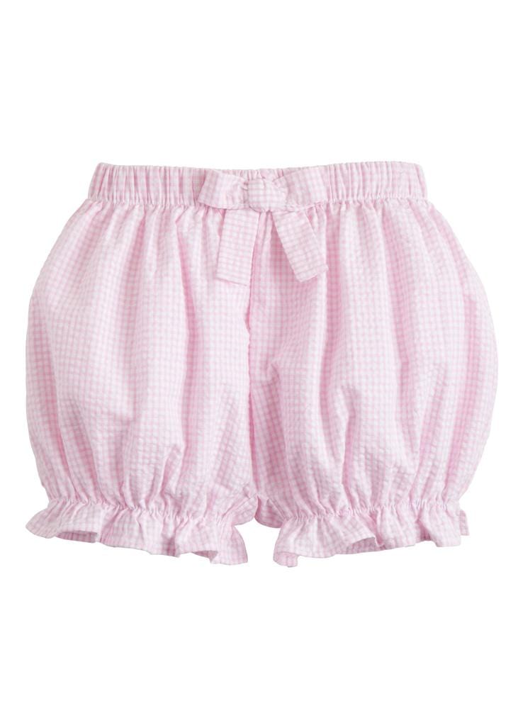 Trotter Street Kids Toddler Girls Bloomers Set - Pink Gingham Puppy Dog