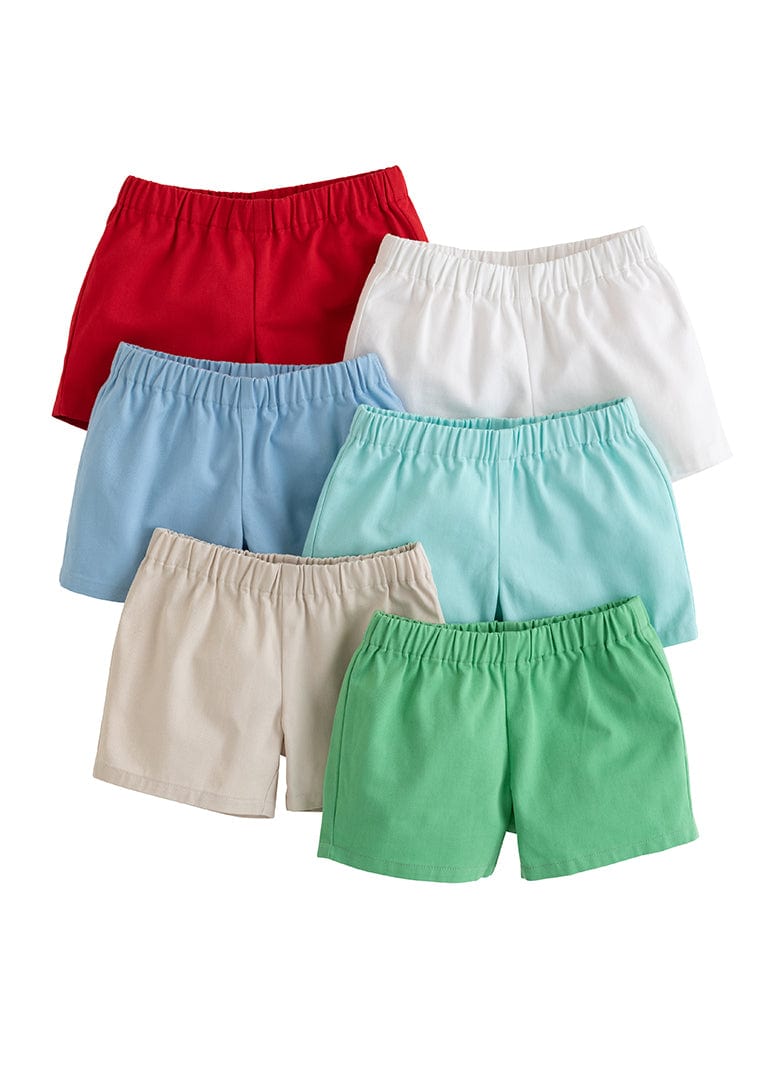 Little English boy's twill pull on shorts for spring