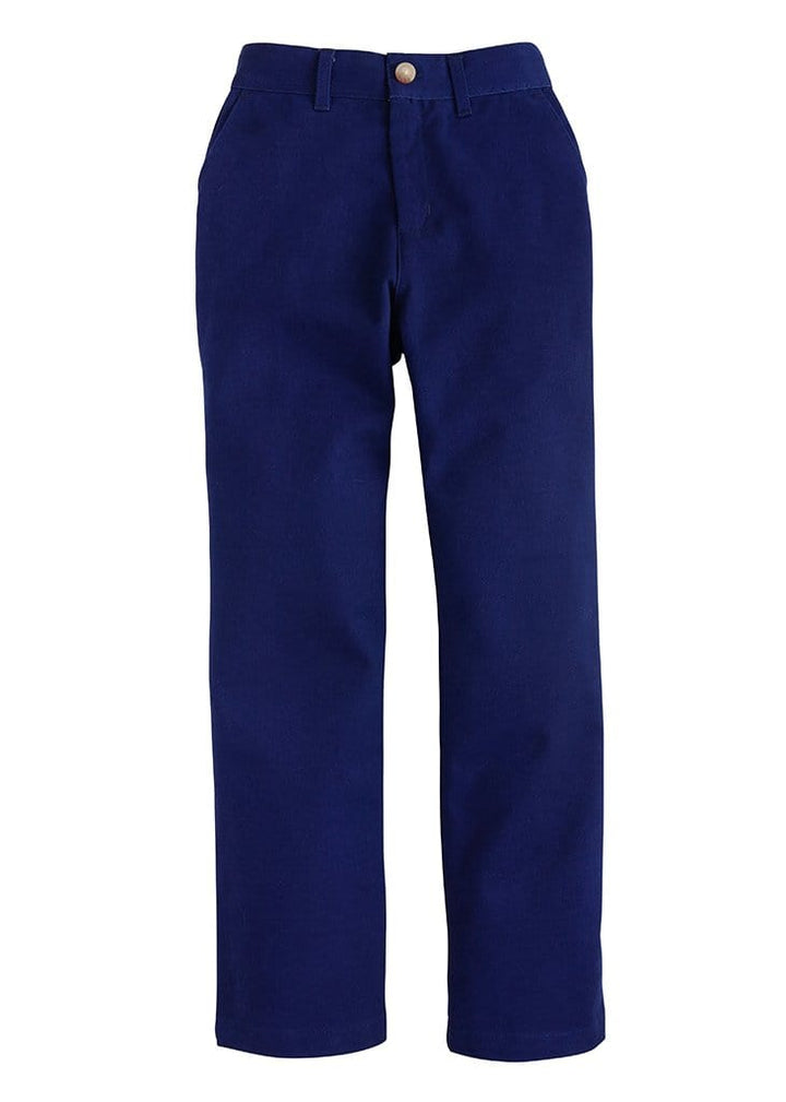 classic navy twill pant for boy with adjustable waist, Little English traditional boy's clothing