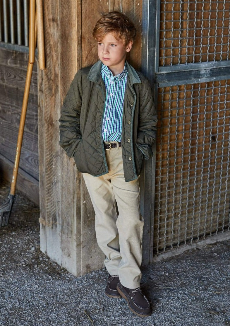 classic khaki pant for boy with adjustable waist, Little English traditional boy's clothing