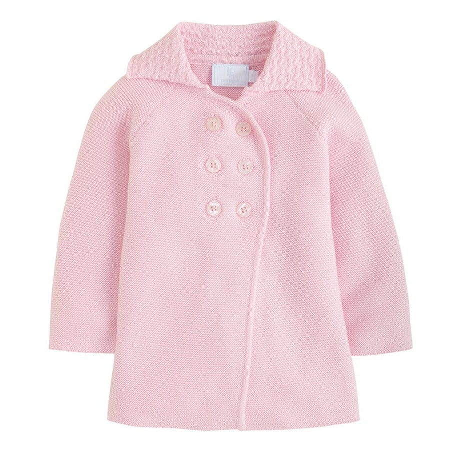 classic childrens clothing girls knit peacoat in light pink 