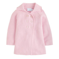 classic childrens clothing girls knit peacoat in light pink