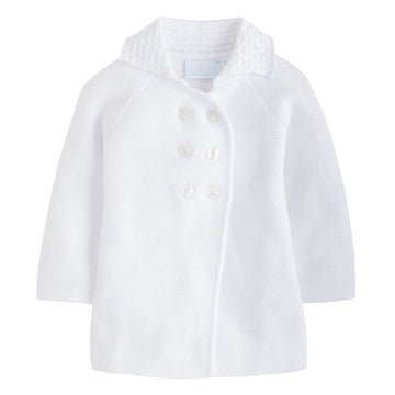 classic childrens clothing knit peacoat in white
