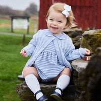 Traditional cashmere sweater for children, light blue for boy and girl, Little English classic clothing