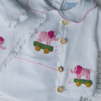 crochet sweater with elephant design