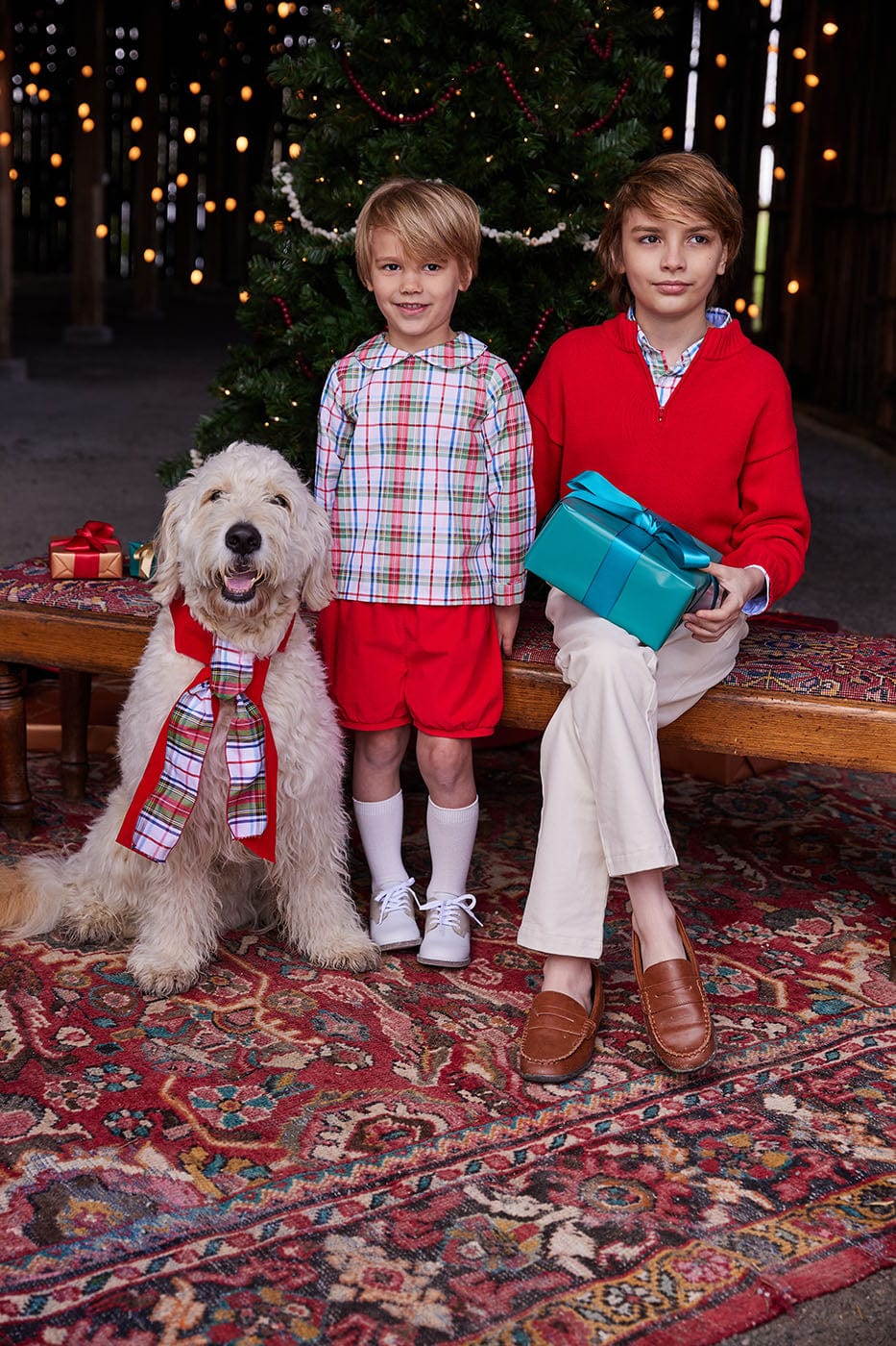 Banded Short - Red Corduroy, Little English, classic children&