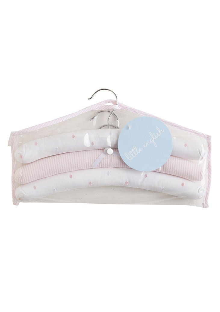 Hangers-Pink Polka Dots, Little English, classic children's clothing, preppy children's clothing, traditional children's clothing, classic baby clothing, traditional baby clothing