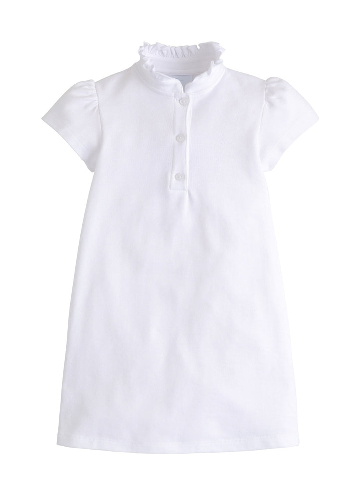 Little English Traditional Hastings Polo Dress In White 