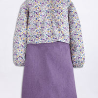 Little English classic girl's clothing, traditional wool skirt for girl, purple tween skirt for fall