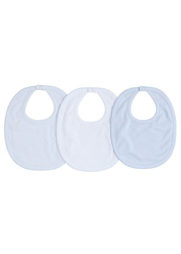 classic childrens clothing 3 pack of bibs in light blue
