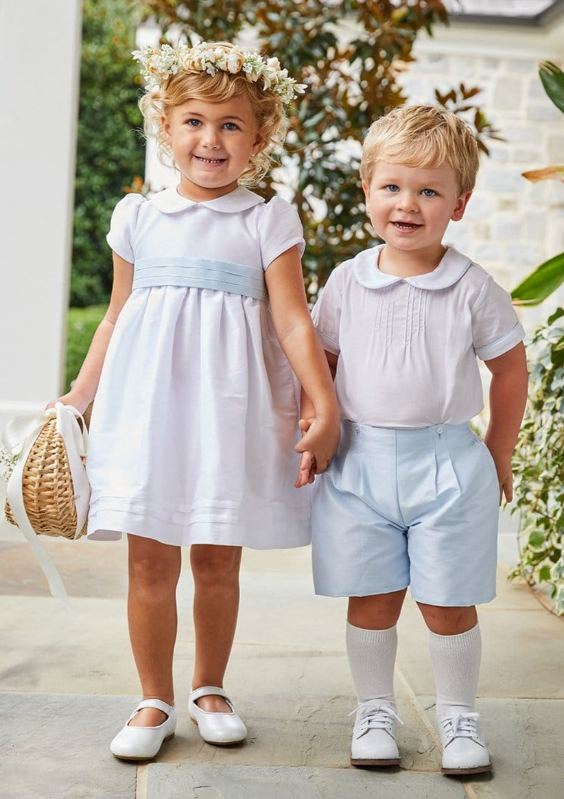 Little English | Girl's White Peter Pan Collar Formal Dress for Special Occasions 4 Little English | Girl's White Peter Pan Collar Formal Dress for Special Occasions 4