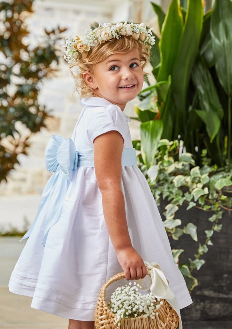 Little English Peter Pan Formal Dress In White
