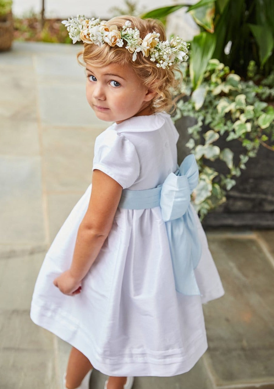 Little English | Girl's White Peter Pan Collar Formal Dress for Special Occasions 4 Little English | Girl's White Peter Pan Collar Formal Dress for Special Occasions 4