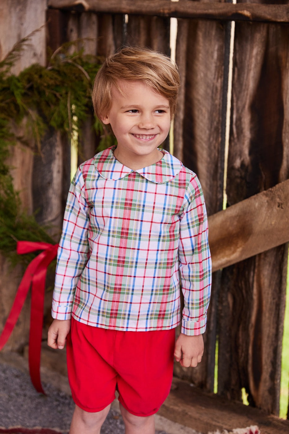 Banded Short - Red Corduroy, Little English, classic children&