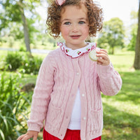 red corduroy bow bloomer for little girl, traditional bottoms for fall
