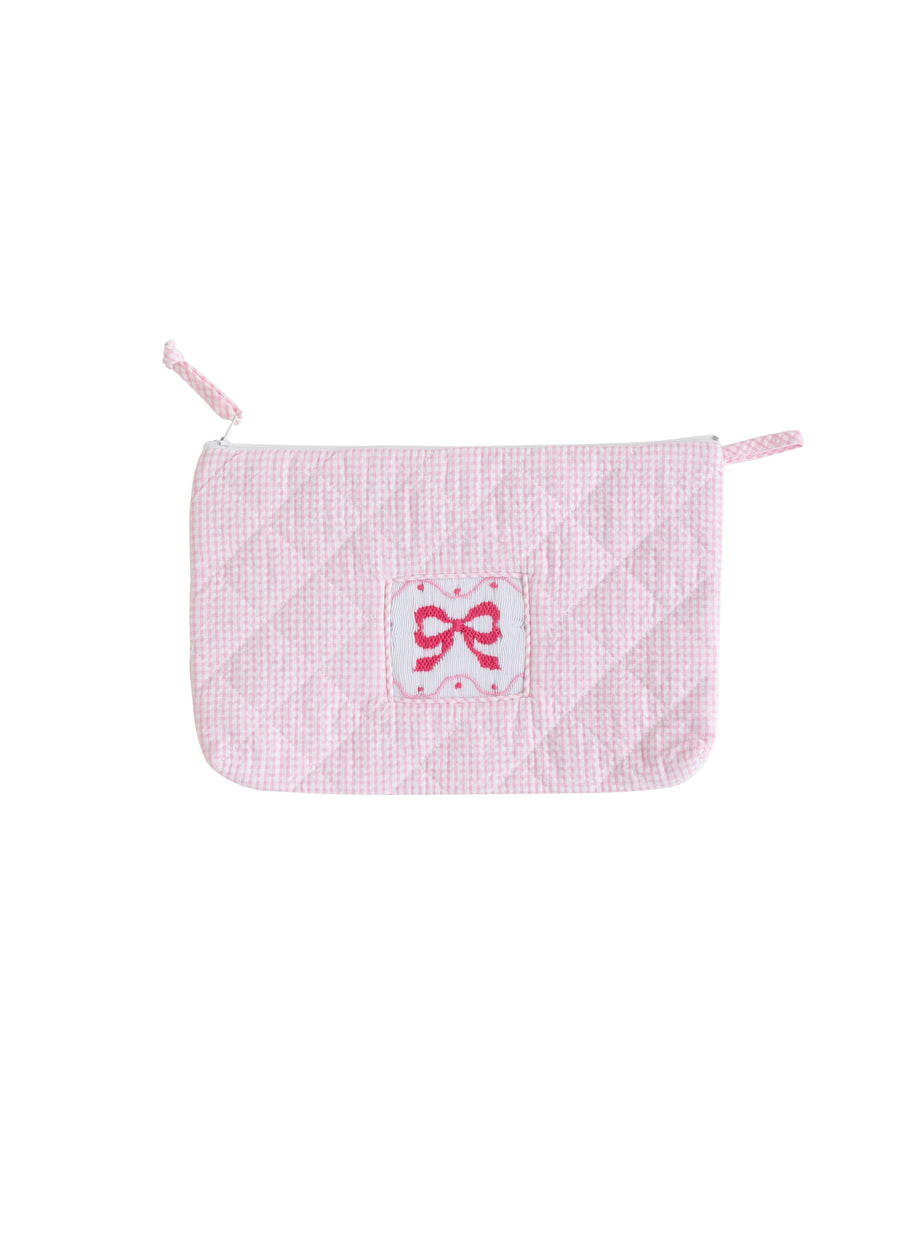 Little English classic children's luggage pink bow cosmetic bag