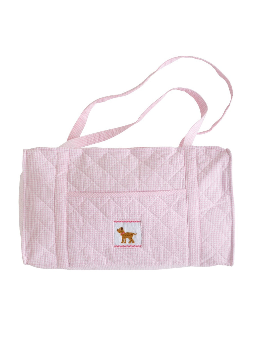 Little English classic children's luggage light pink lab duffle