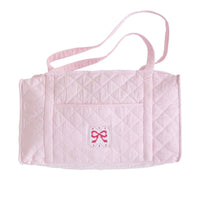 Little English classic children's luggage pink bow duffle