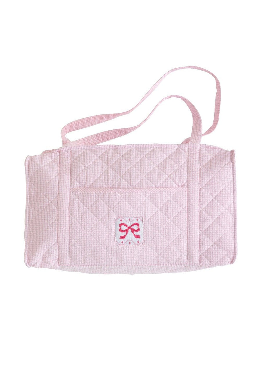 Little English classic children's luggage pink bow duffle