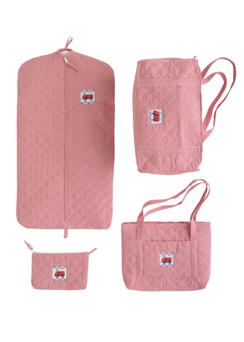 Quilted Luggage - Light Blue