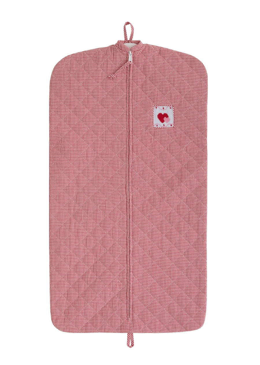 Little English classic children's luggage red hearts garment bag