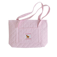 Little English classic children's luggage light pink lab tote