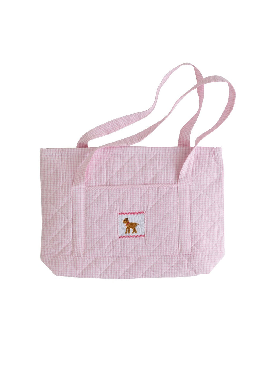 Little English classic children's luggage light pink lab tote