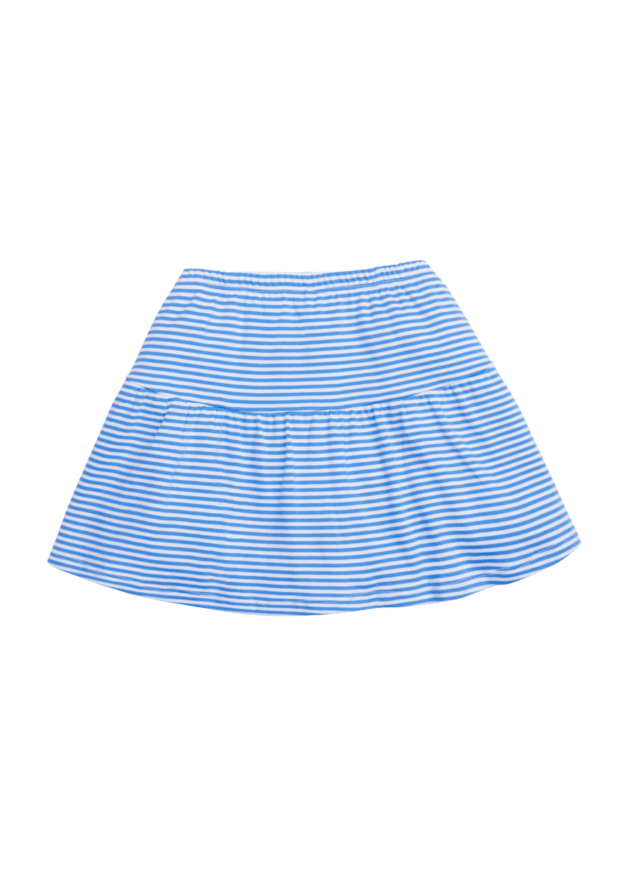 classic childrens clothing girls blue and white striped skort