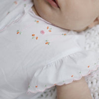 Embroidered newborn gown, Little English baby girl